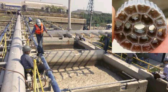 Upgraded the existing front active sludge tank to MBBR process Upgraded the existing front active sludge tank to MBBR process